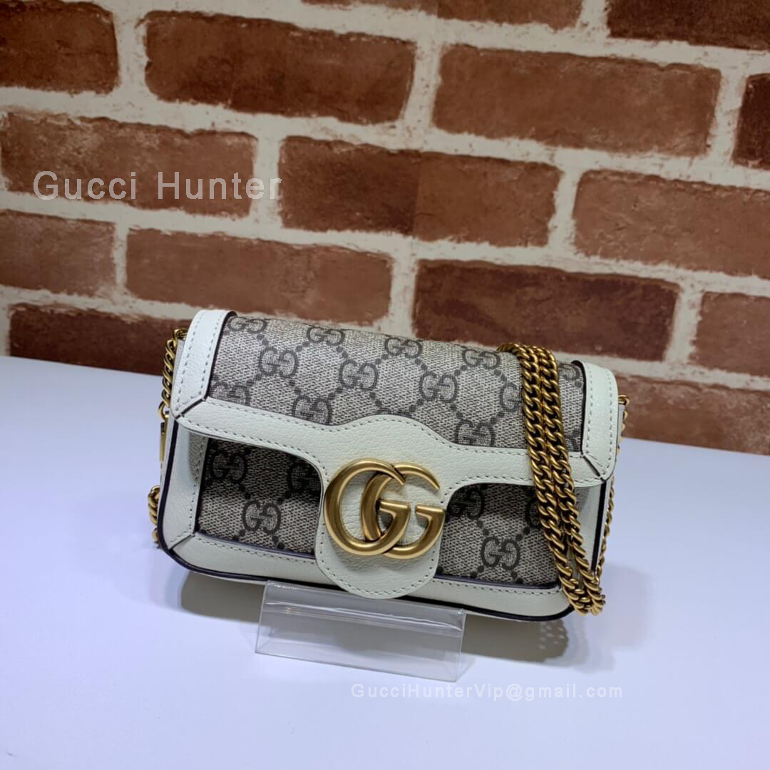 Gucci GG Canvas Super Mini Bags White 476433